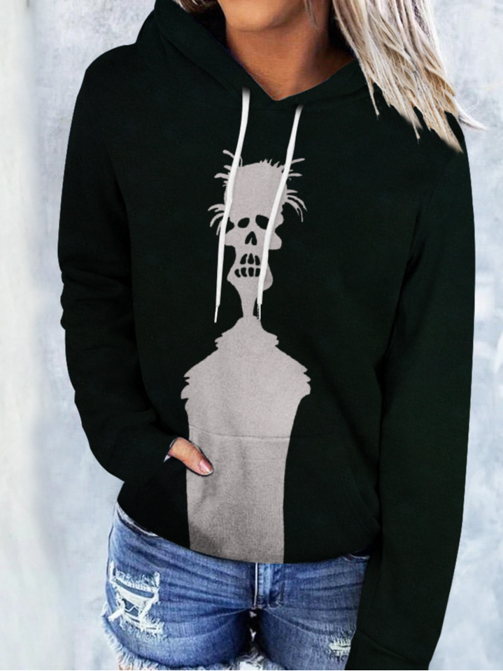 Lässig Kapuze Halloween Sweatshirt