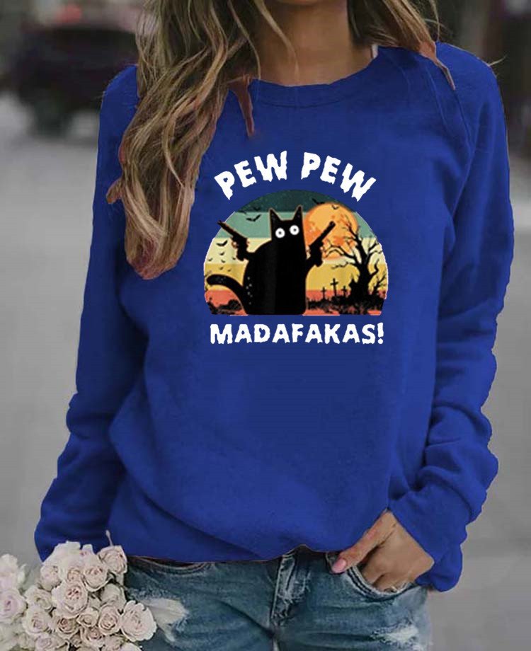 Lässig Rundhals Halloween Sweatshirt