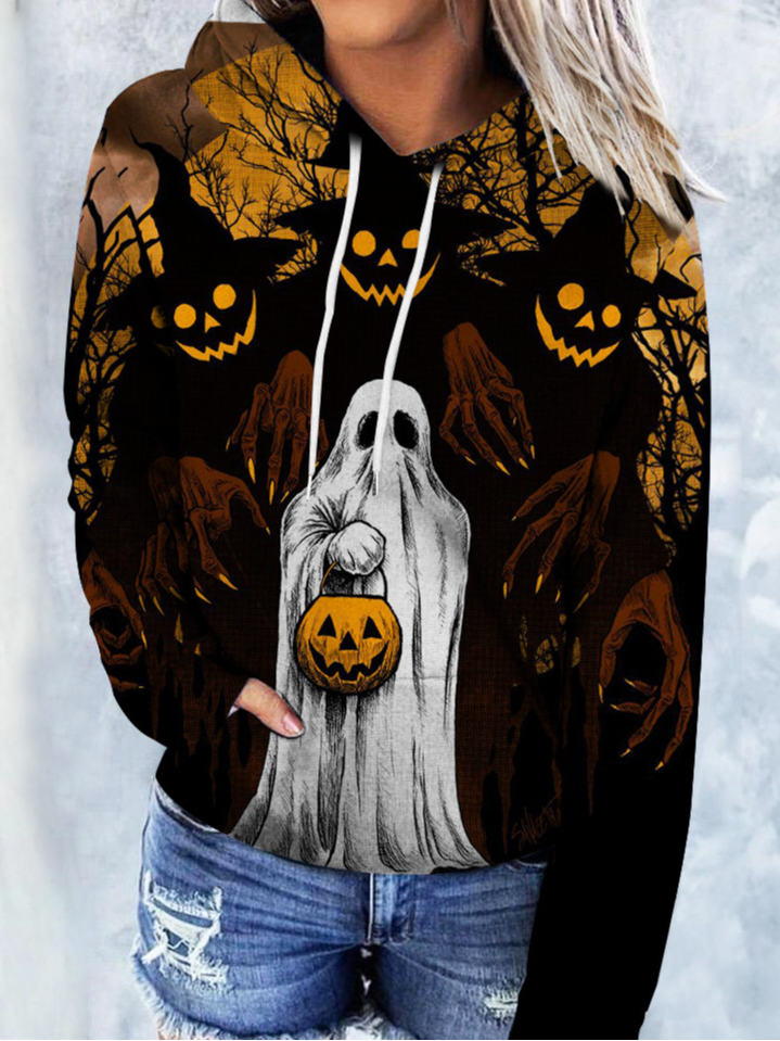 Lässig Kapuze Halloween Sweatshirt