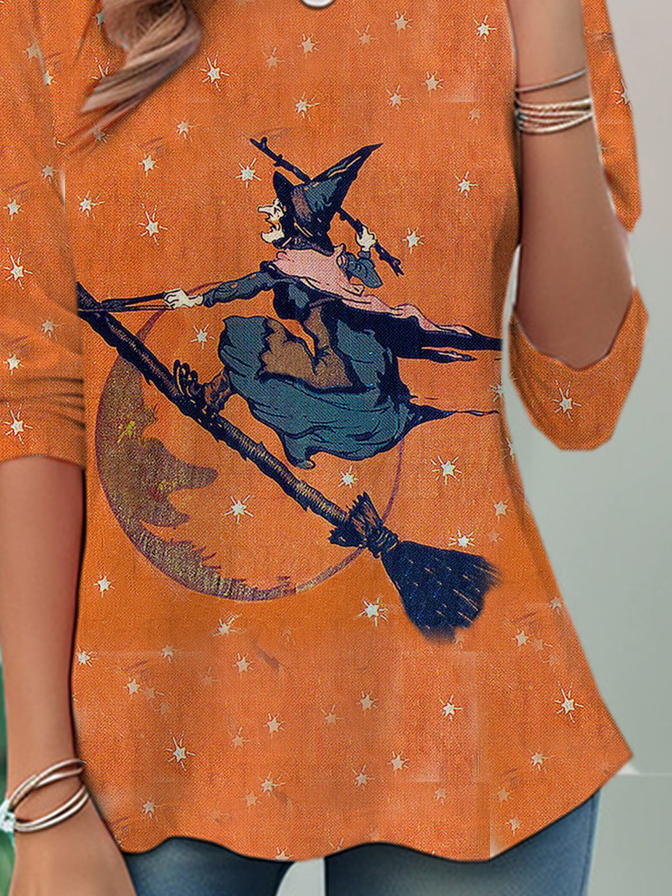 Lässig Halloween Rundhals Langarm T-Shirt