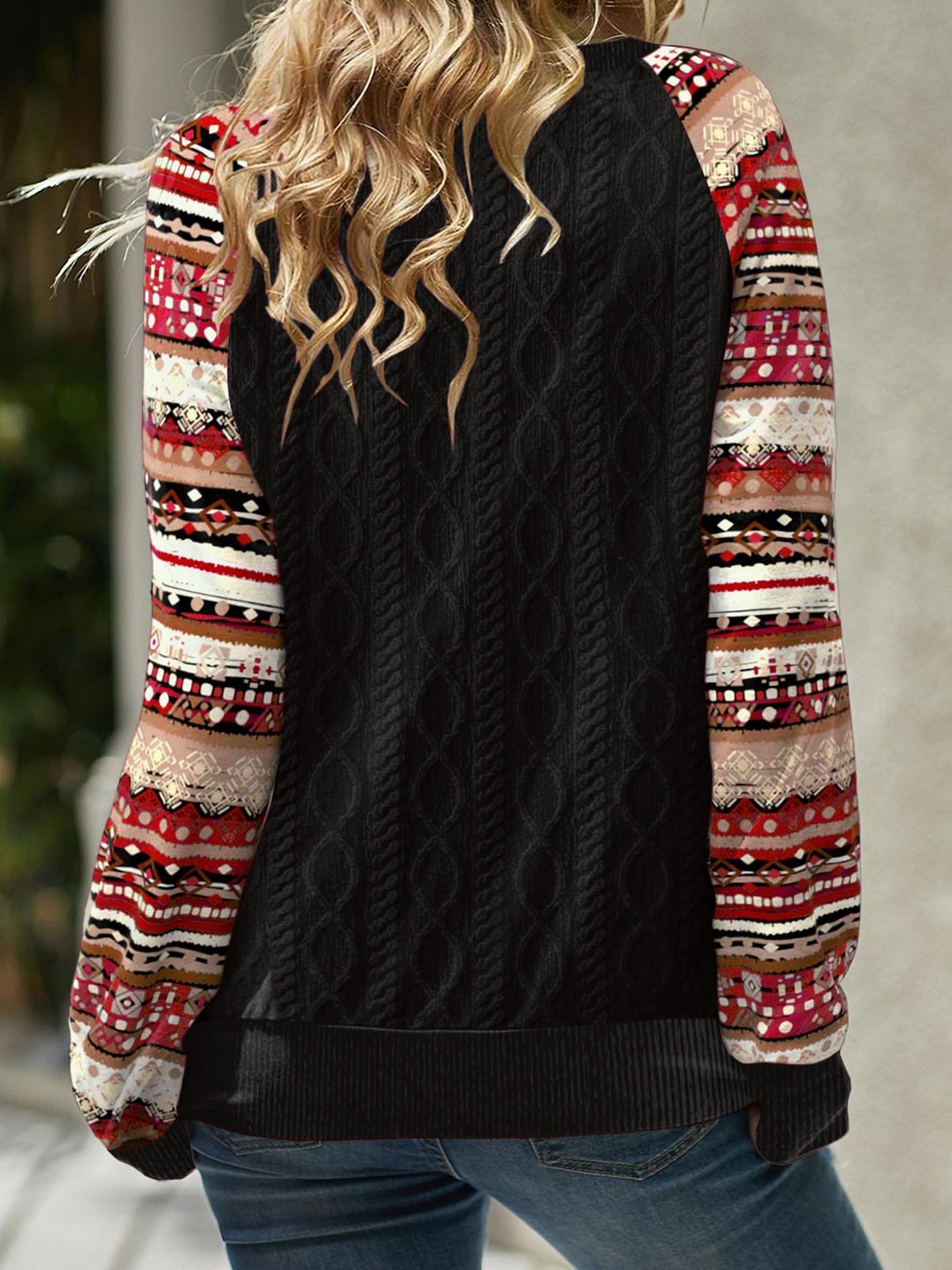 Lässig Ethnisch Sweatshirt