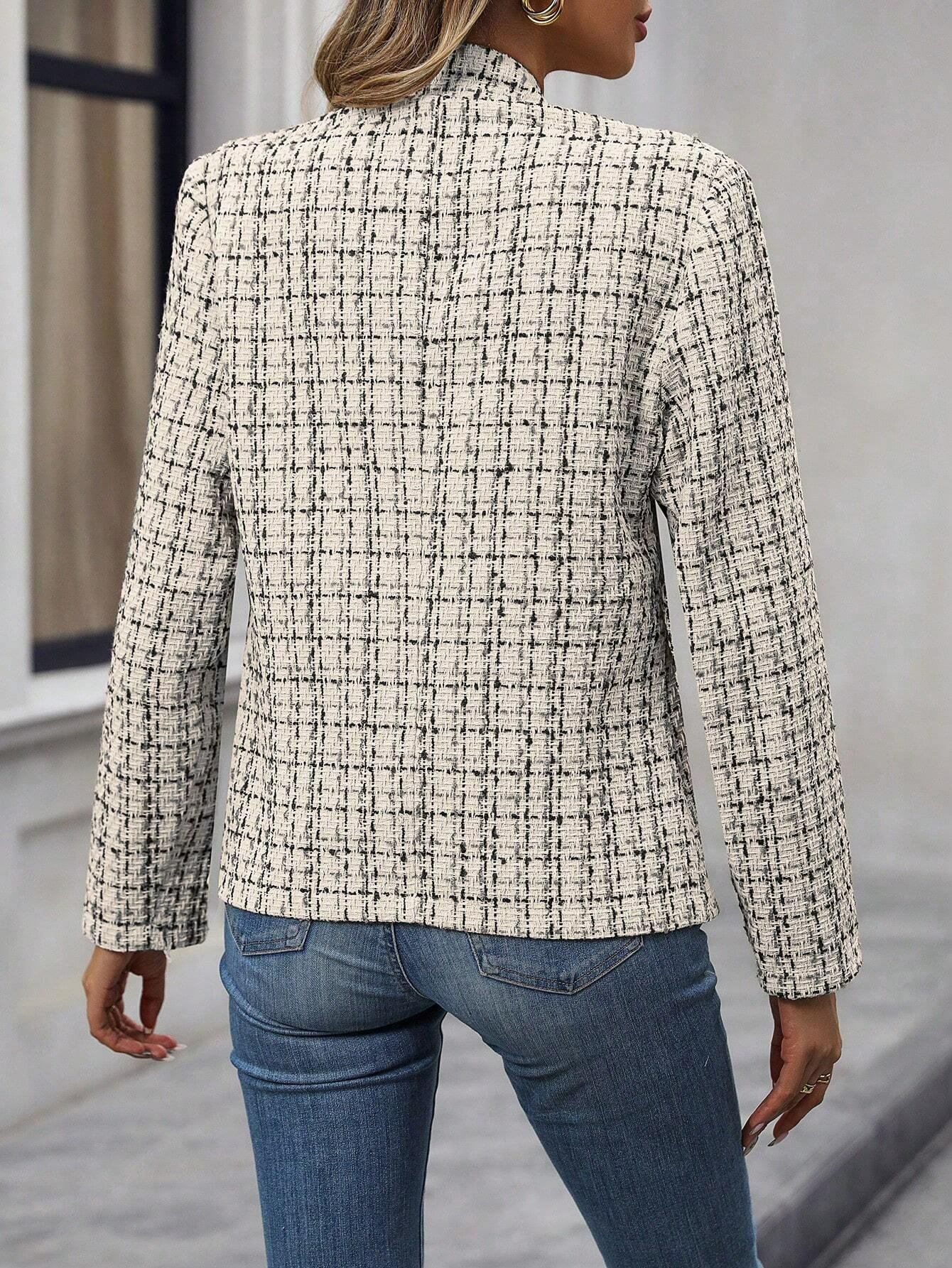 Damen Unifarben Regelmäßig Regelmäßige Passform Jacke