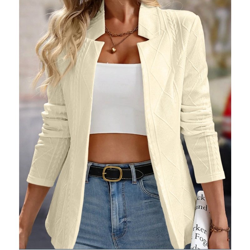 Damen Unifarben verdicken Weit Jacke