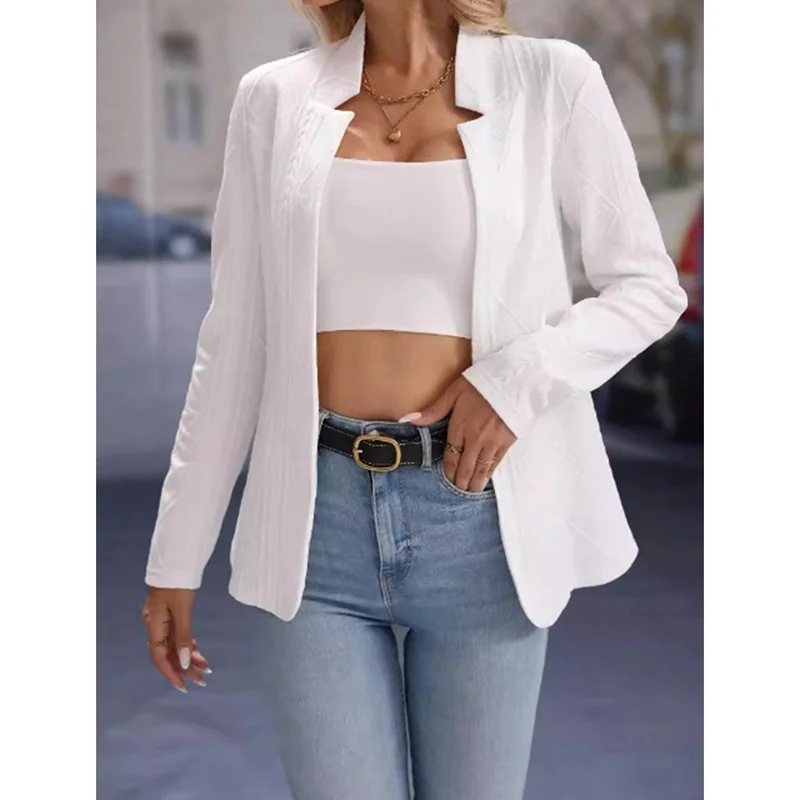 Damen Unifarben verdicken Weit Jacke