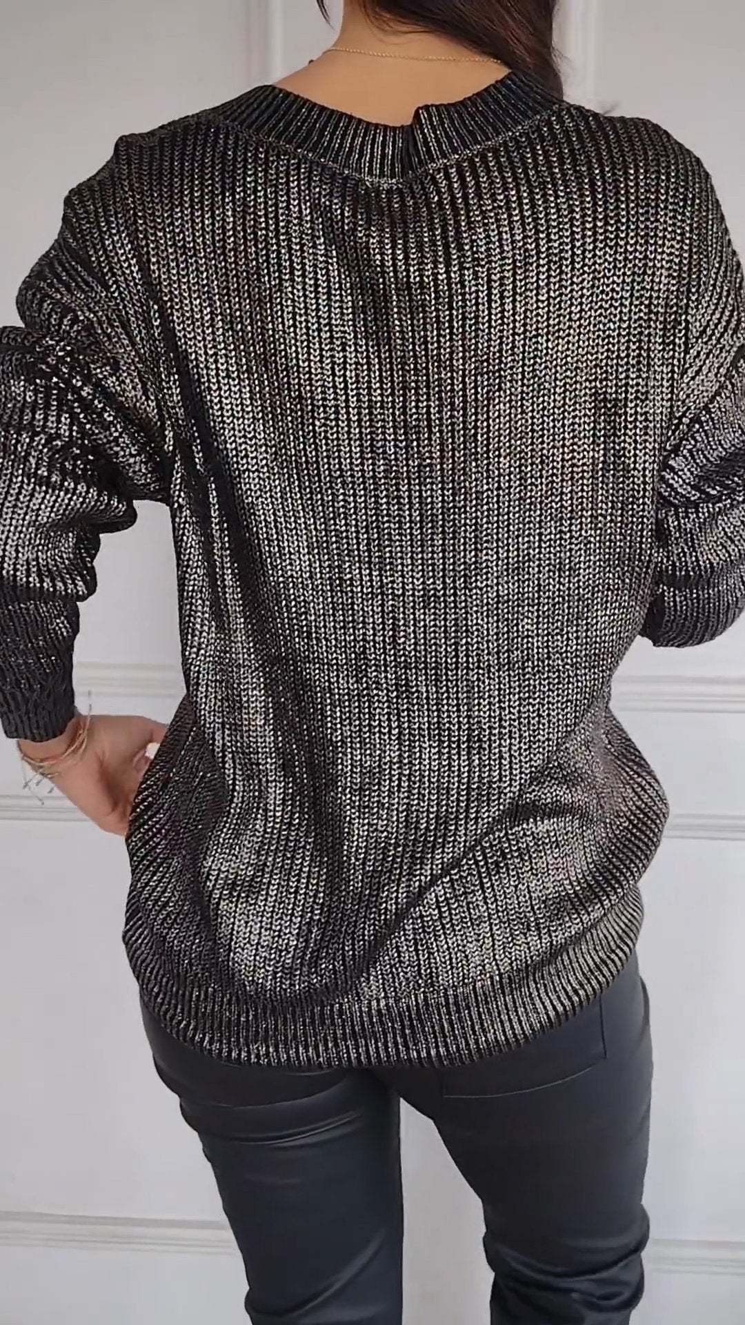 Damen Garn/Wollgarn Unifarben Langarm Bequem Lässig Pullover