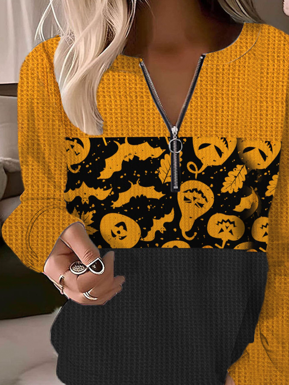 Lässig Rundhals Halloween Sweatshirt