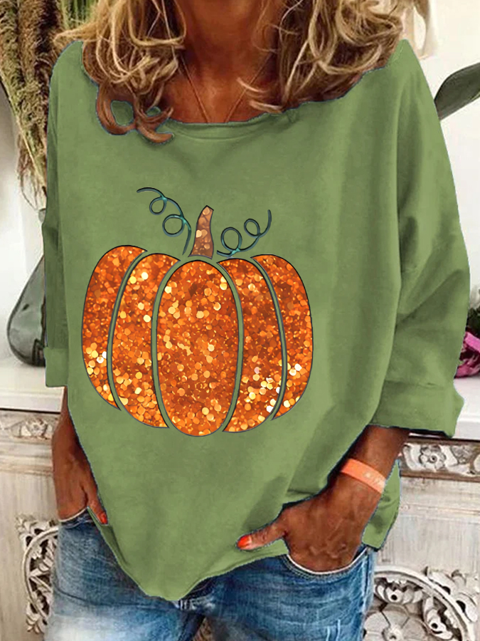 Lässig Rundhals Textbriefe Sweatshirt