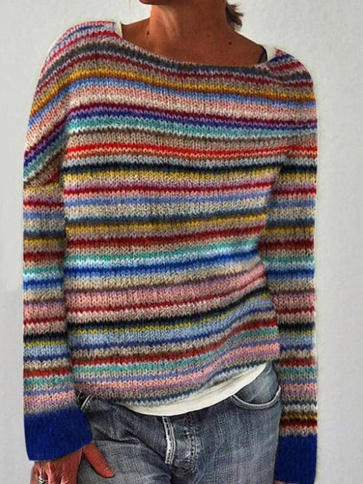 Damen Garn/Wollgarn Tier Langarm Bequem Lässig Pullover