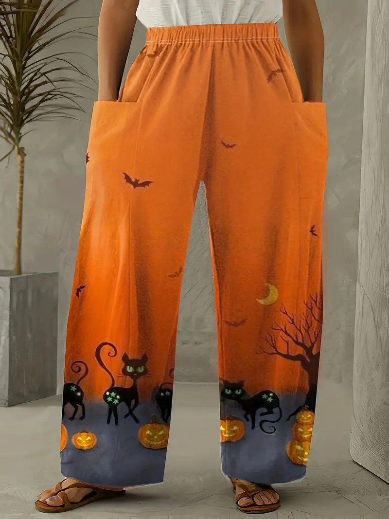 Lässig Halloween Lang Hose