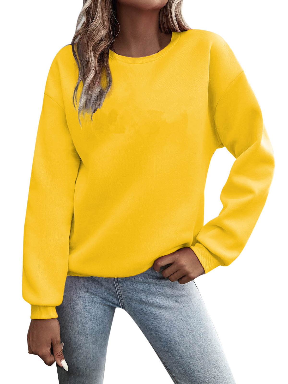 Lässig Rundhals Katze Sweatshirt