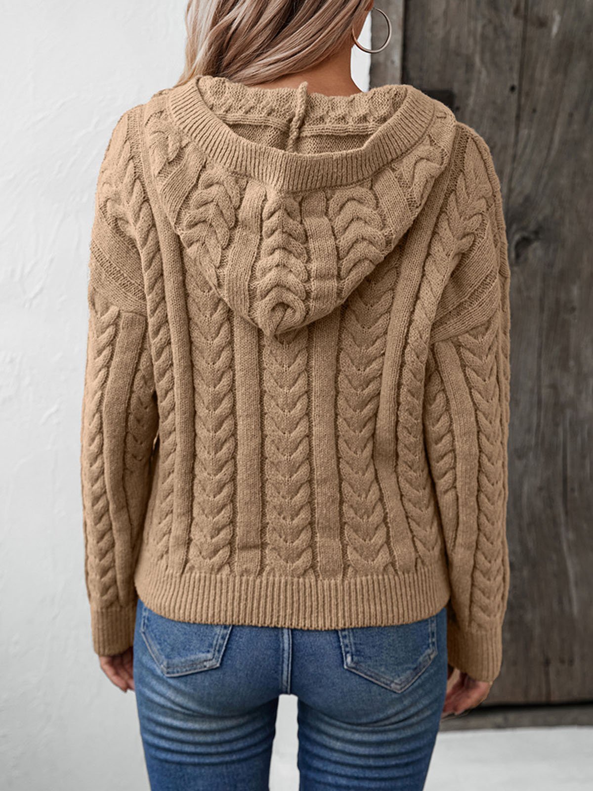 Damen Garn/Wollgarn Unifarben Langarm Bequem Lässig Schnalle Pullover