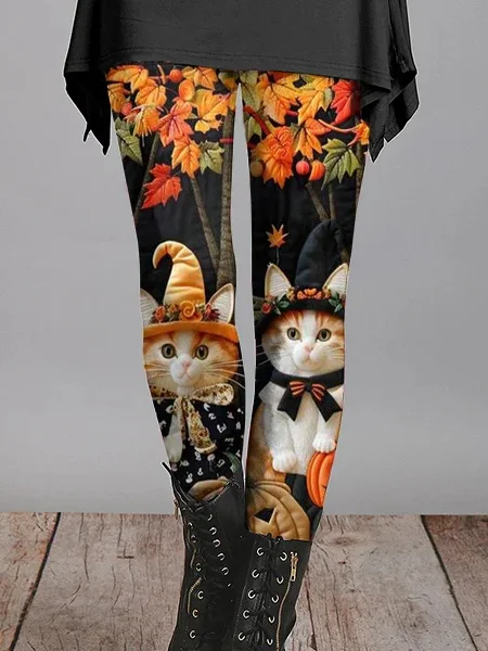 Lässig Katze Lang Leggings