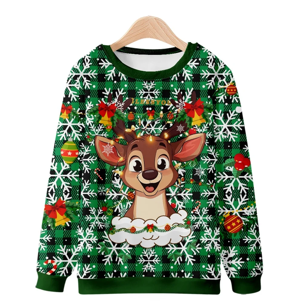 Lässig Rundhals Weihnachtsschneemann Sweatshirt