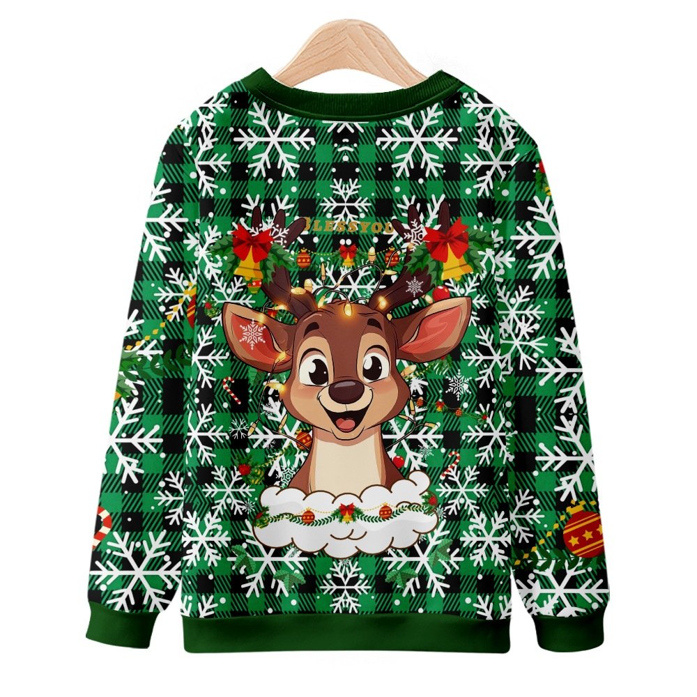 Lässig Rundhals Weihnachtsschneemann Sweatshirt