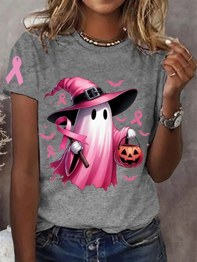Lässig Halloween Rundhals Kurzarm T-Shirt