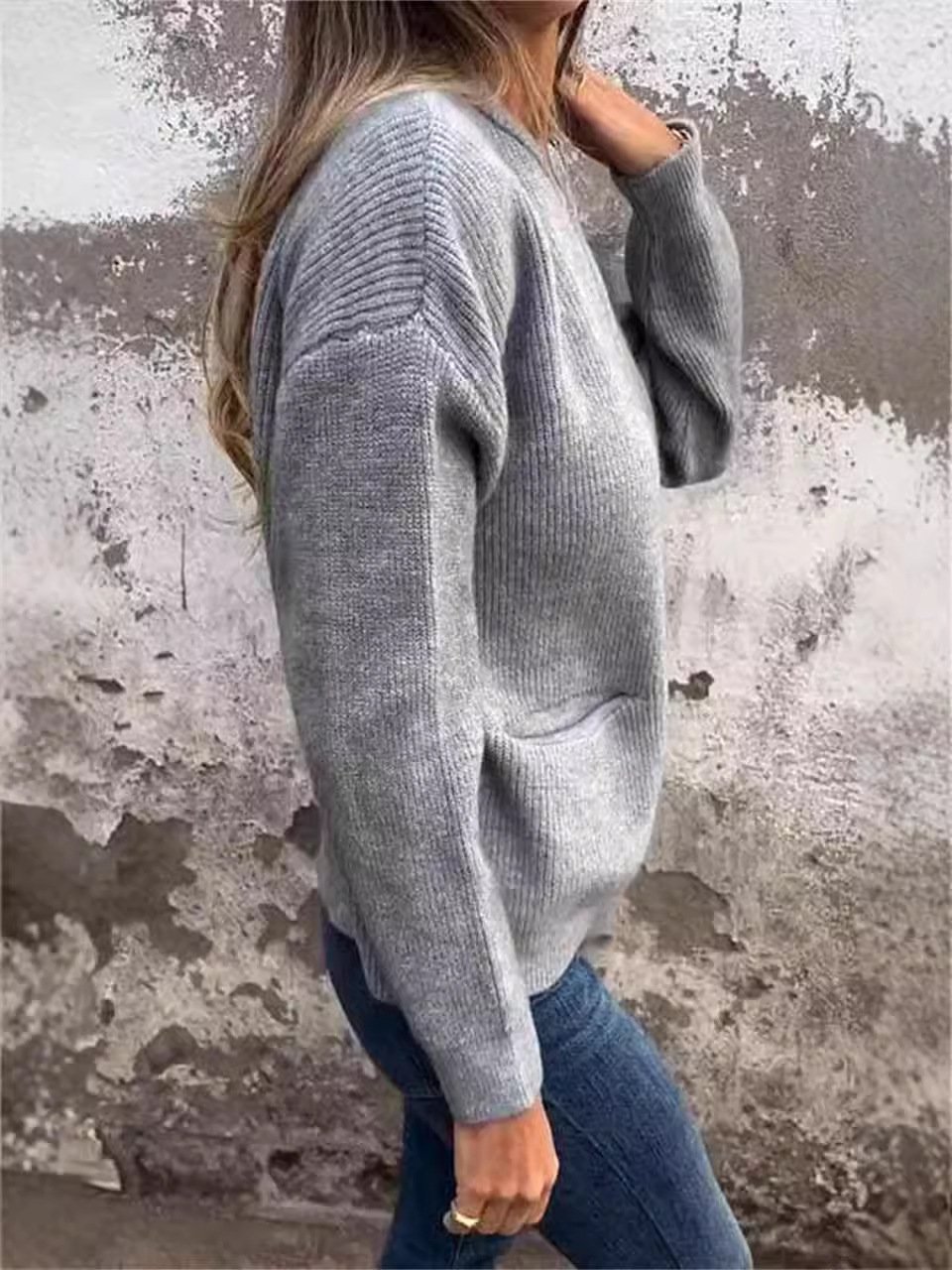 Damen Unifarben Reißverschluss Regelmäßig Weit Jacke