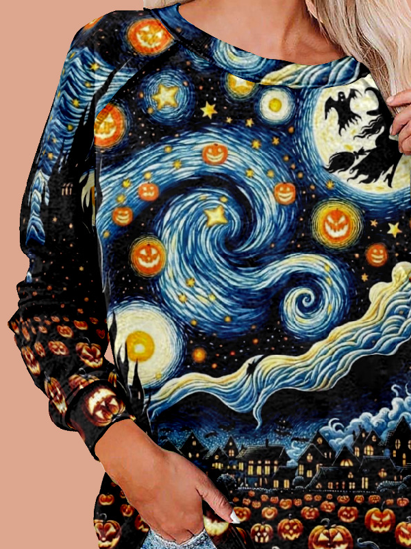 Lässig Kapuze Halloween Sweatshirt Reißverschluss