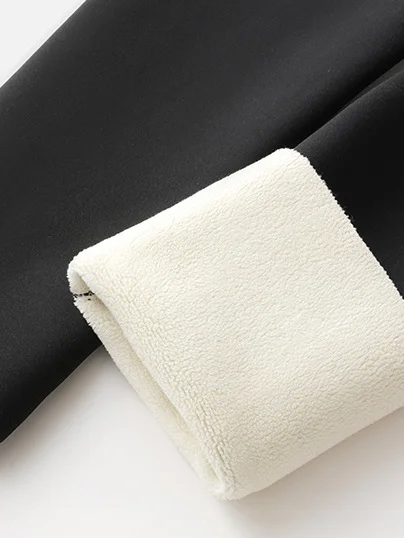 Damen Unifarben Lässig Frühling/Herbst Vlies Knöchelhose Leggings