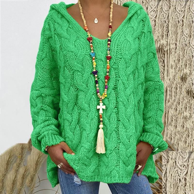 Damen Garn/Wollgarn Unifarben Dreiviertelärmel Bequem Lässig Pullover