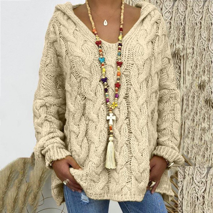 Damen Garn/Wollgarn Unifarben Dreiviertelärmel Bequem Lässig Pullover