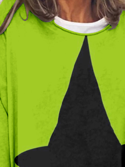 Lässig Rundhals Figur Sweatshirt