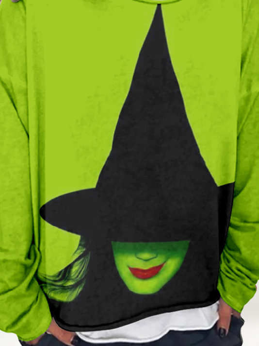 Lässig Rundhals Figur Sweatshirt