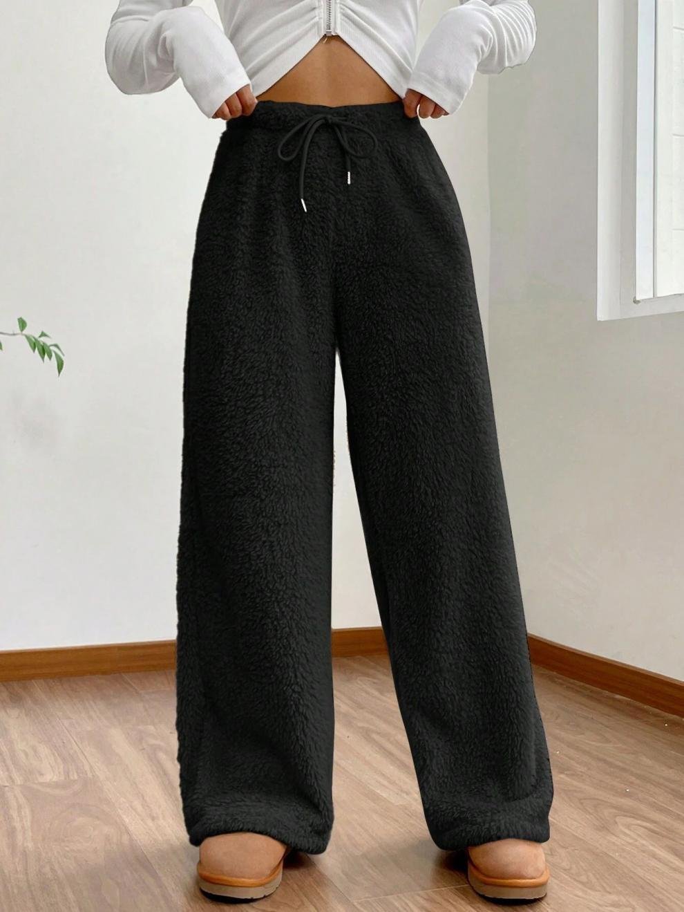 Lässig Unifarben Lang Hose