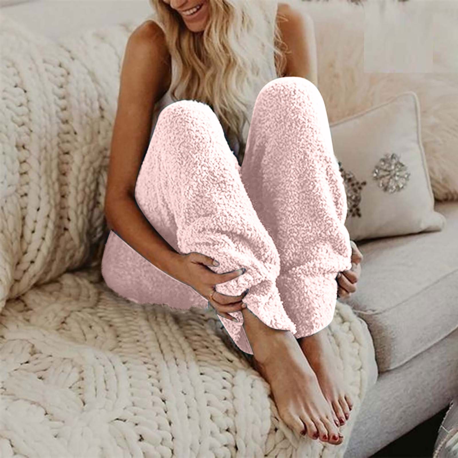 Lässig Unifarben Lang Hose