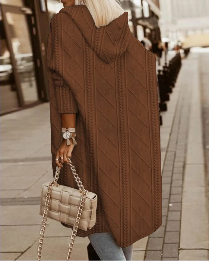 Damen Unifarben Regelmäßig Weit Jacke