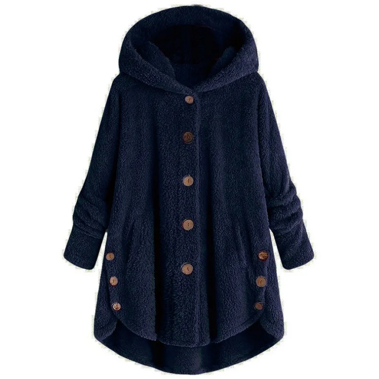 Damen Unifarben Regelmäßig Weit Jacke