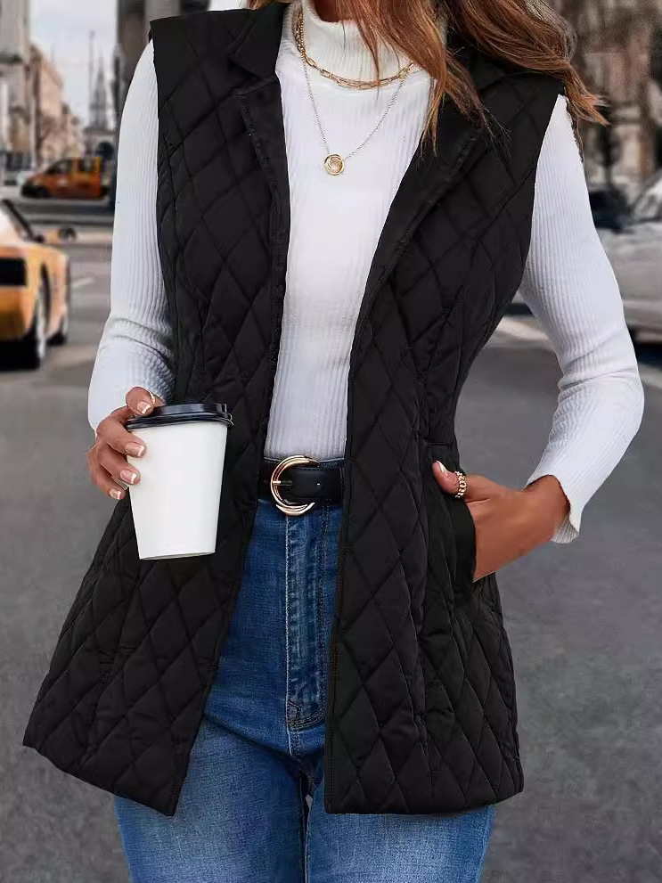 Damen Unifarben Vlies Weit Tanktop