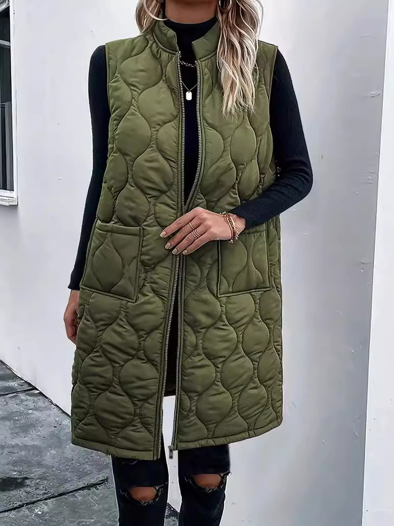 Damen Unifarben Vlies Weit Tanktop