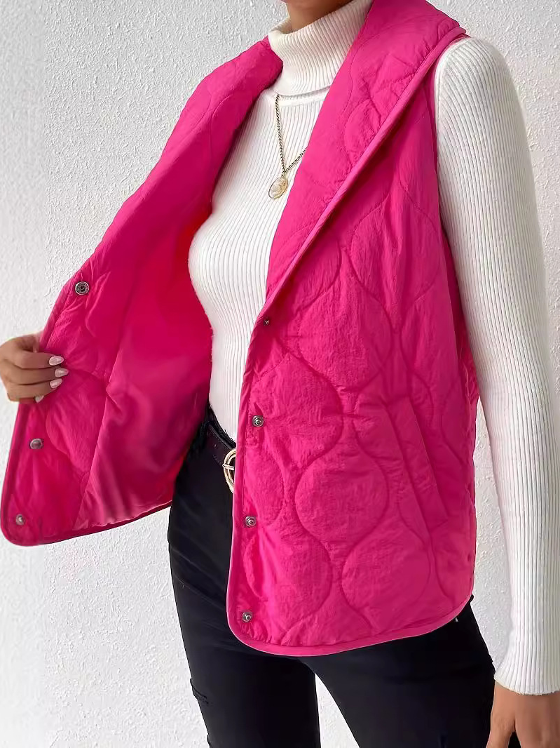 Damen Unifarben Vlies Weit Tanktop