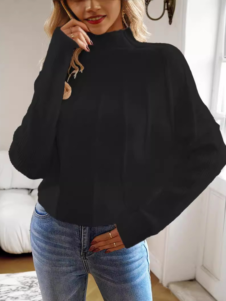 Damen Garn/Wollgarn Unifarben Langarm Bequem Lässig Pullover
