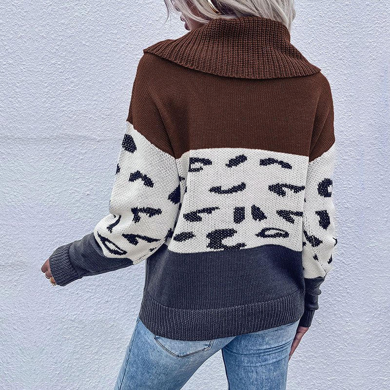 Damen Garn/Wollgarn Gestreift Langarm Bequem Lässig Pullover