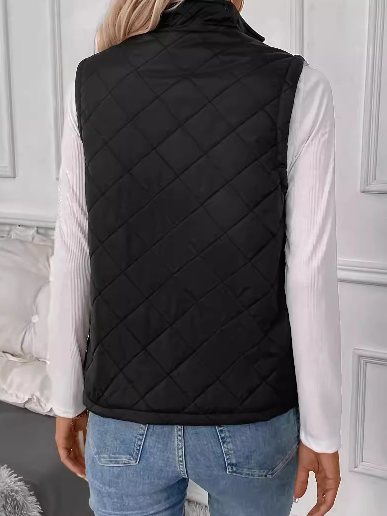 Damen Unifarben Vlies Weit Tanktop