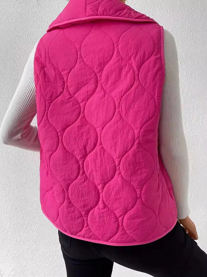 Damen Unifarben Vlies Weit Tanktop