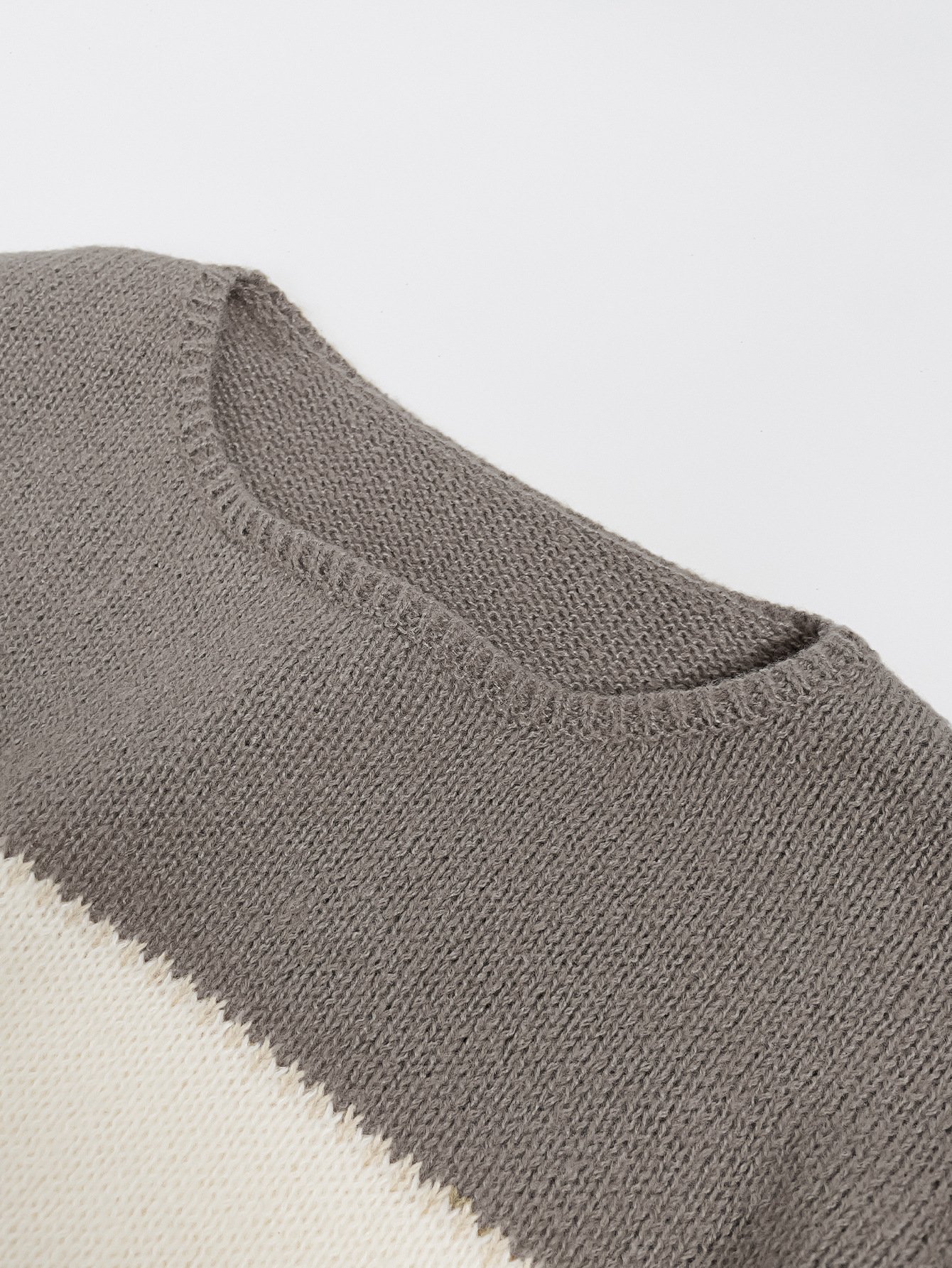 Damen Garn/Wollgarn Farbblock Langarm Bequem Lässig Pullover