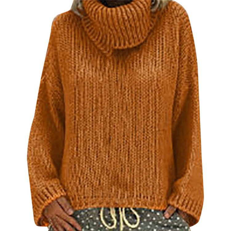 Damen Garn/Wollgarn Unifarben Langarm Bequem Lässig Pullover