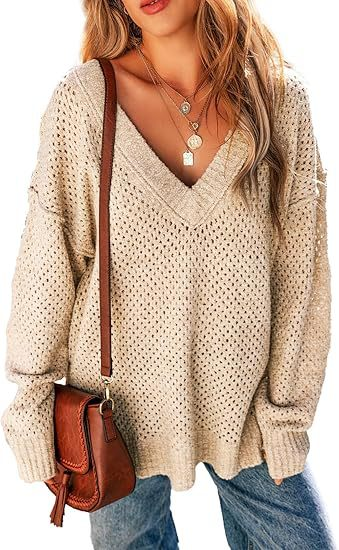 Damen Wolle/Stricken Unifarben Langarm Bequem Lässig Pullover