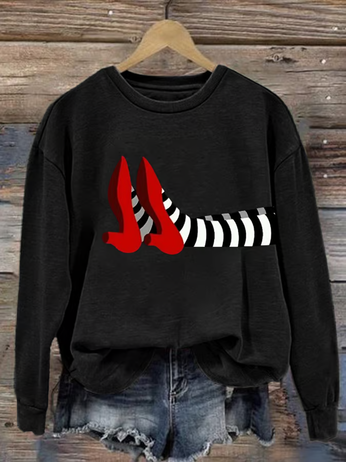 Lässig Rundhals Halloween Sweatshirt