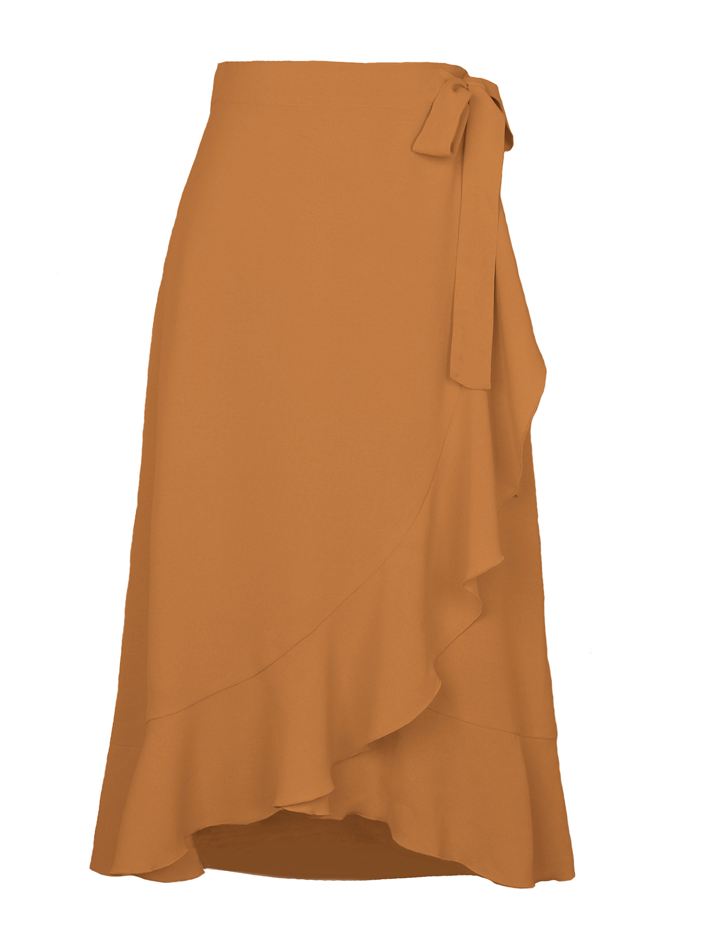 Retro Unifarben A-Linien Mittlere Taille Midi Rock