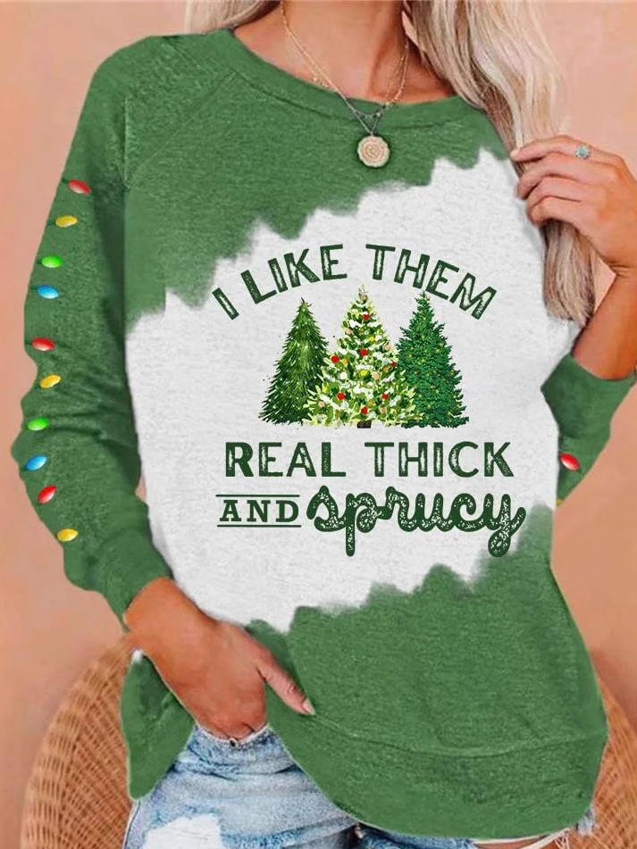 Lässig Rundhals Weihnachten Sweatshirt Reißverschluss