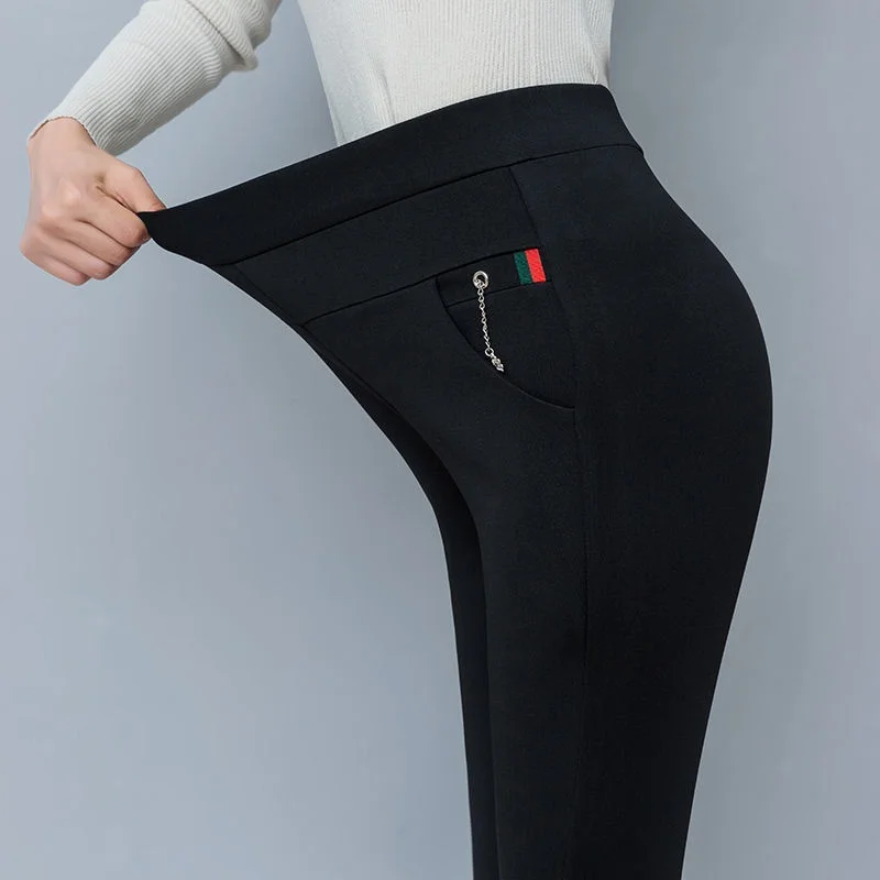 Lässig Unifarben Knöchelhose Leggings