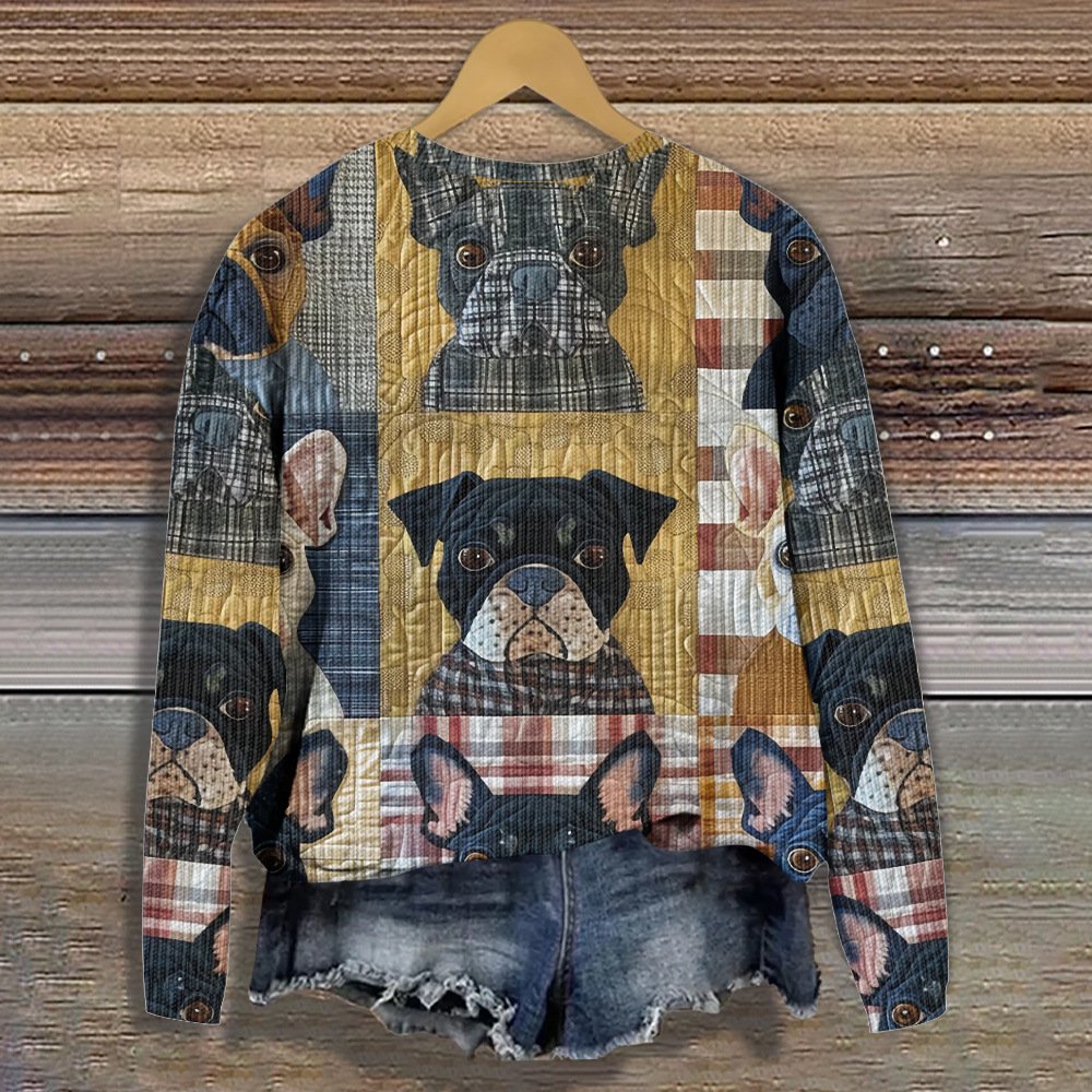 Lässig Rundhals Tier Sweatshirt