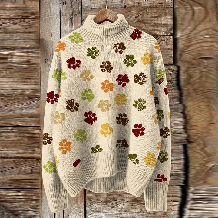 Lässig Rundhals Tier Sweatshirt