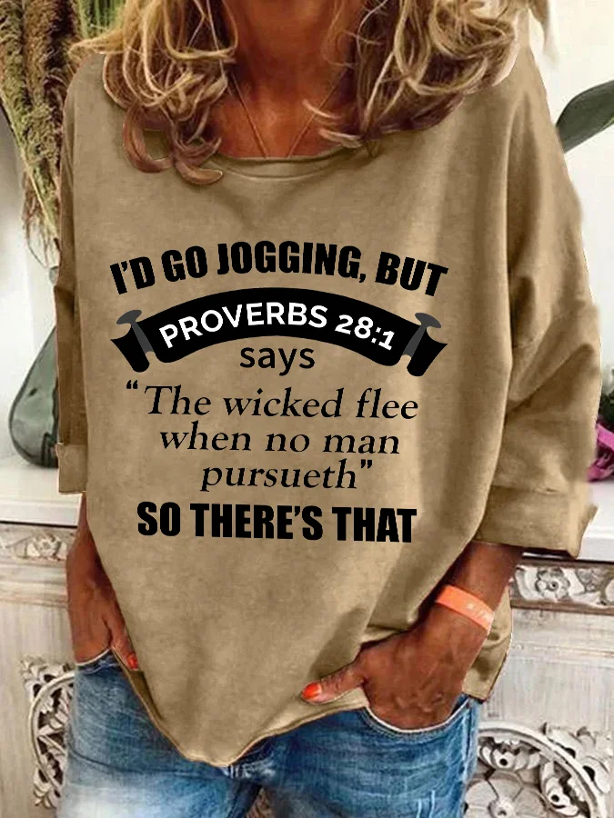 Lässig Rundhals Textbriefe Sweatshirt