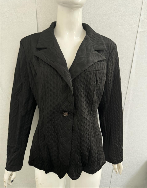 Damen Unifarben Schnalle Regelmäßig Weit Blazer