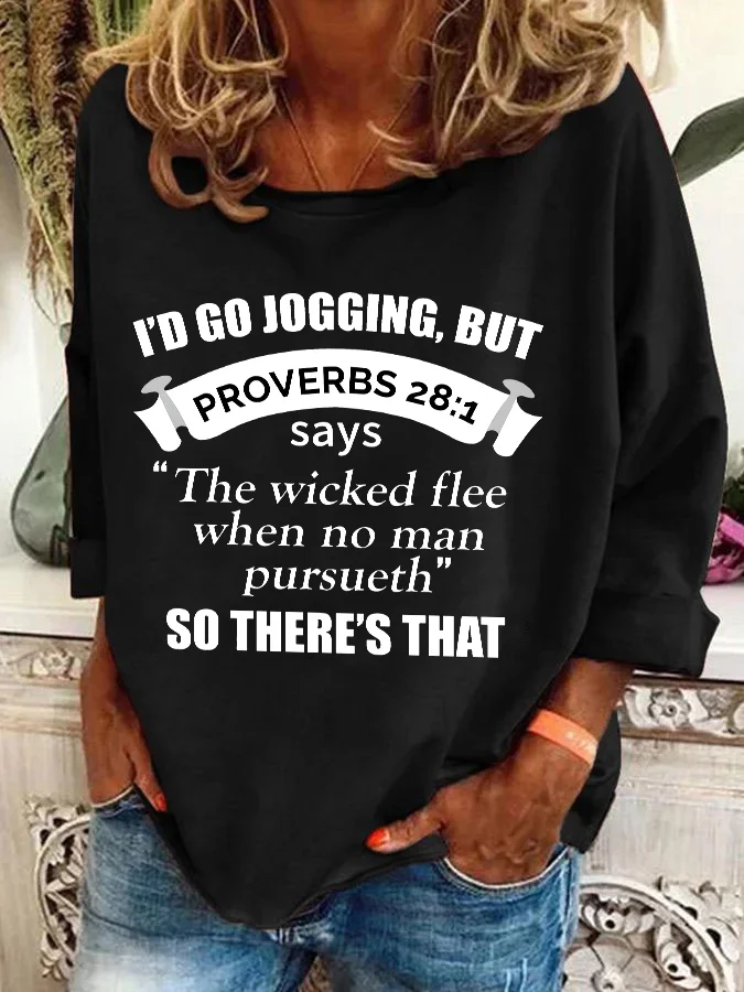 Lässig Rundhals Textbriefe Sweatshirt
