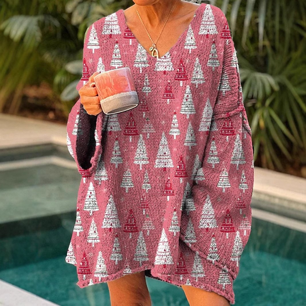 Lässig V-Ausschnitt Geblümt Sweatshirt Reißverschluss